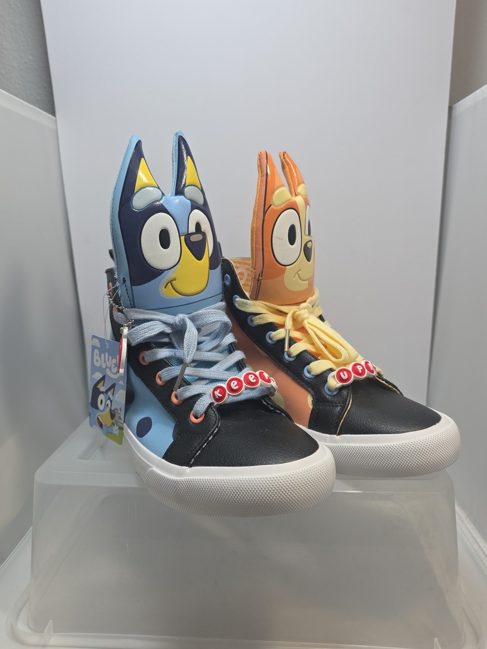 Bluey & Bingo Ground Up Keepy Uppy Men’s Size 8High Tops Shoes NEW (C5)